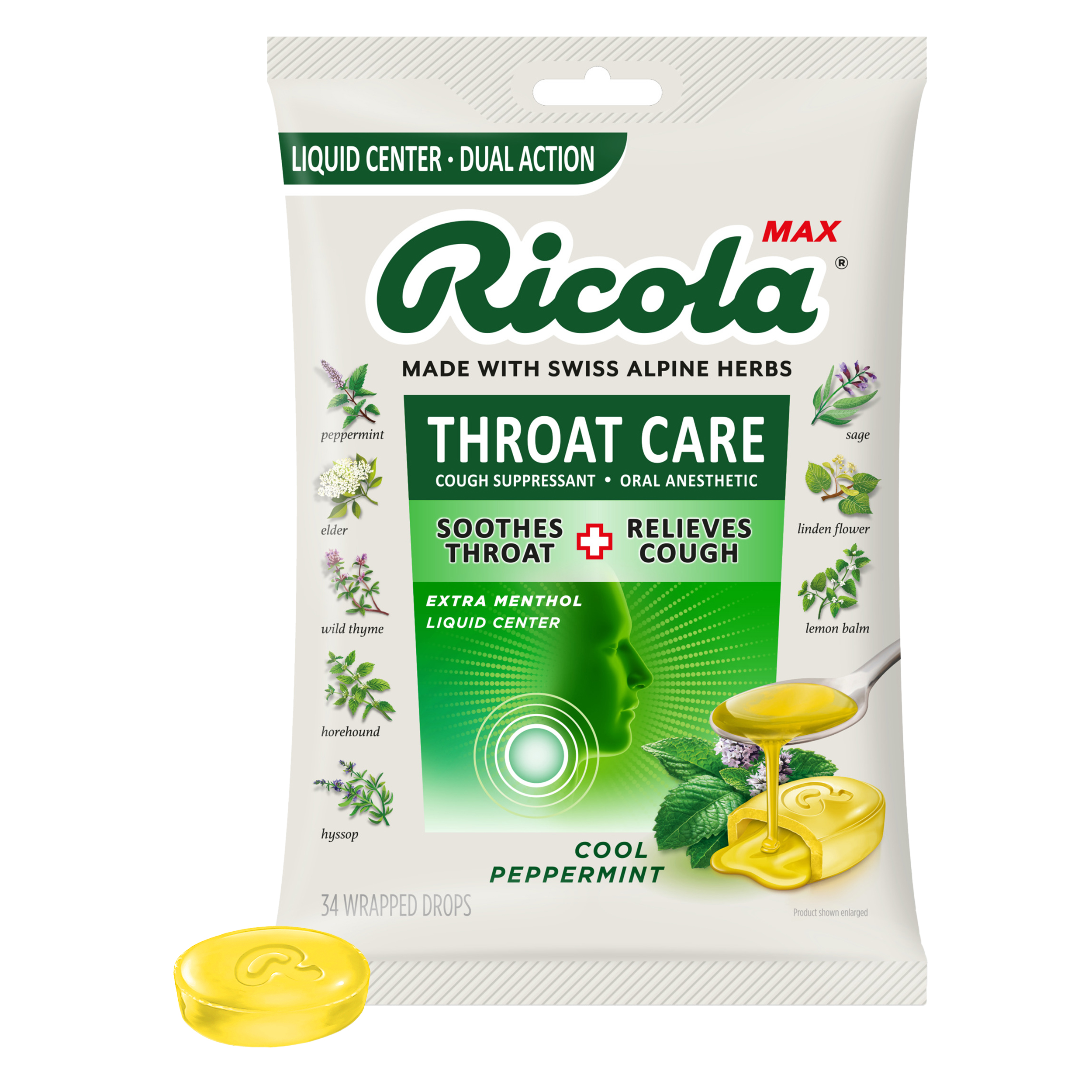 Ricola Lemon Mint, Soothing Throat Relief