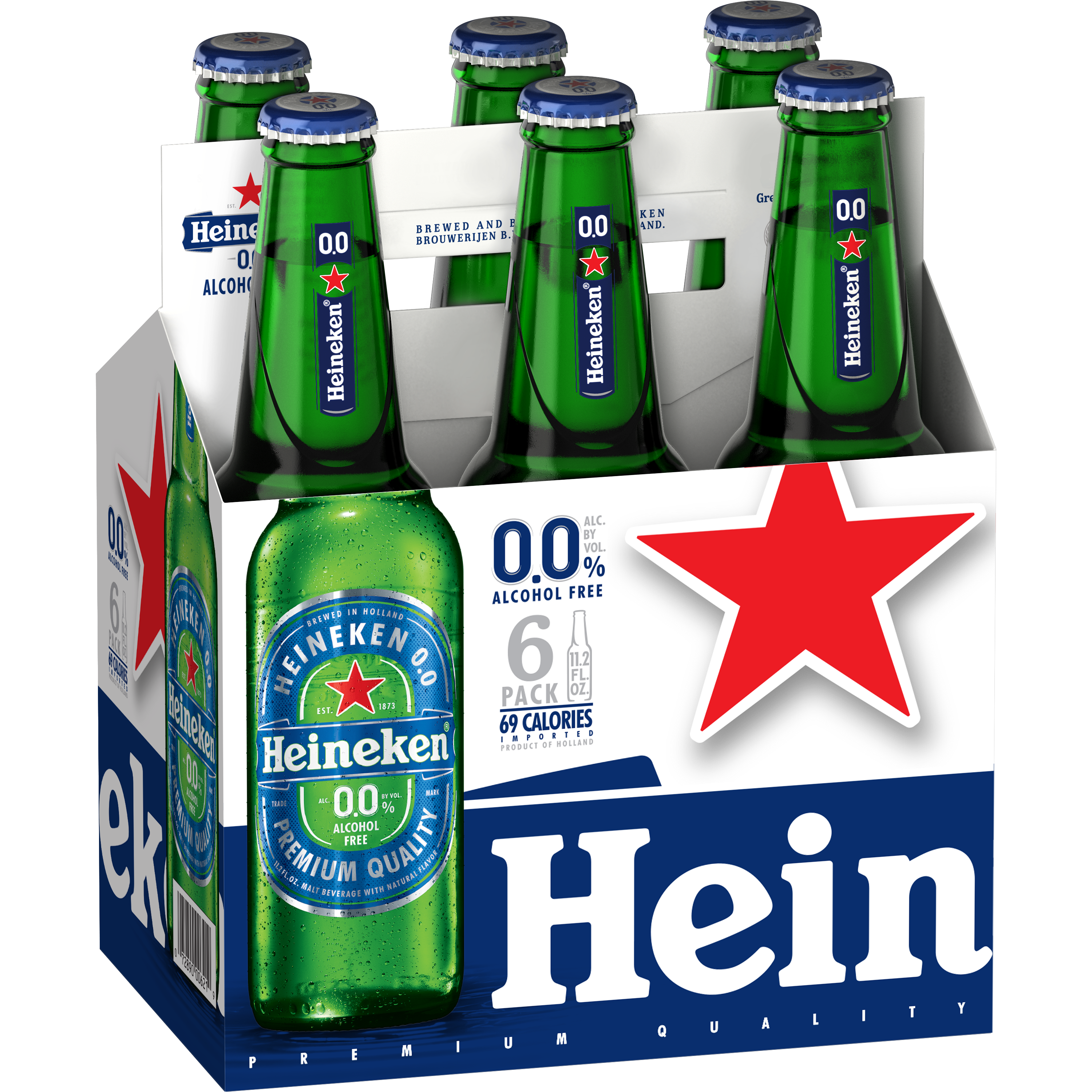 Heineken, Heineken 0.0 Alcohol Free 6-pack bottles