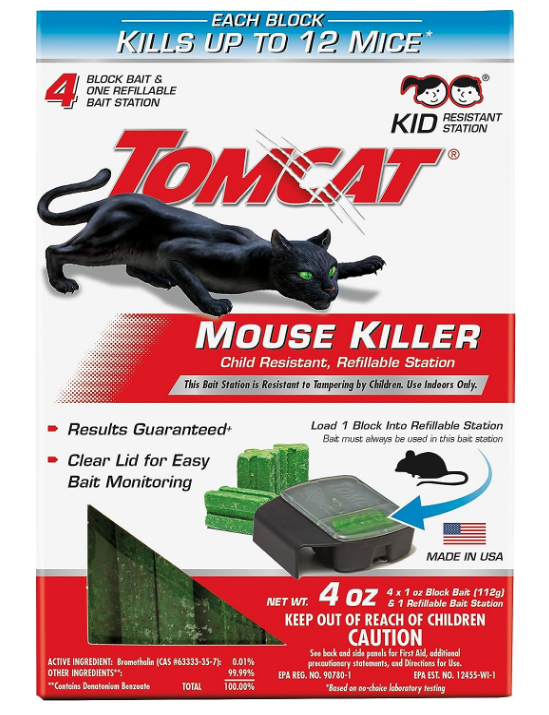 Tomcat Mouse Killer Child & Dog Resistant, Refillable Stations