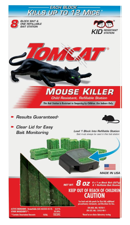 TOMCAT Child Resistant, Disposable Mouse Killer
