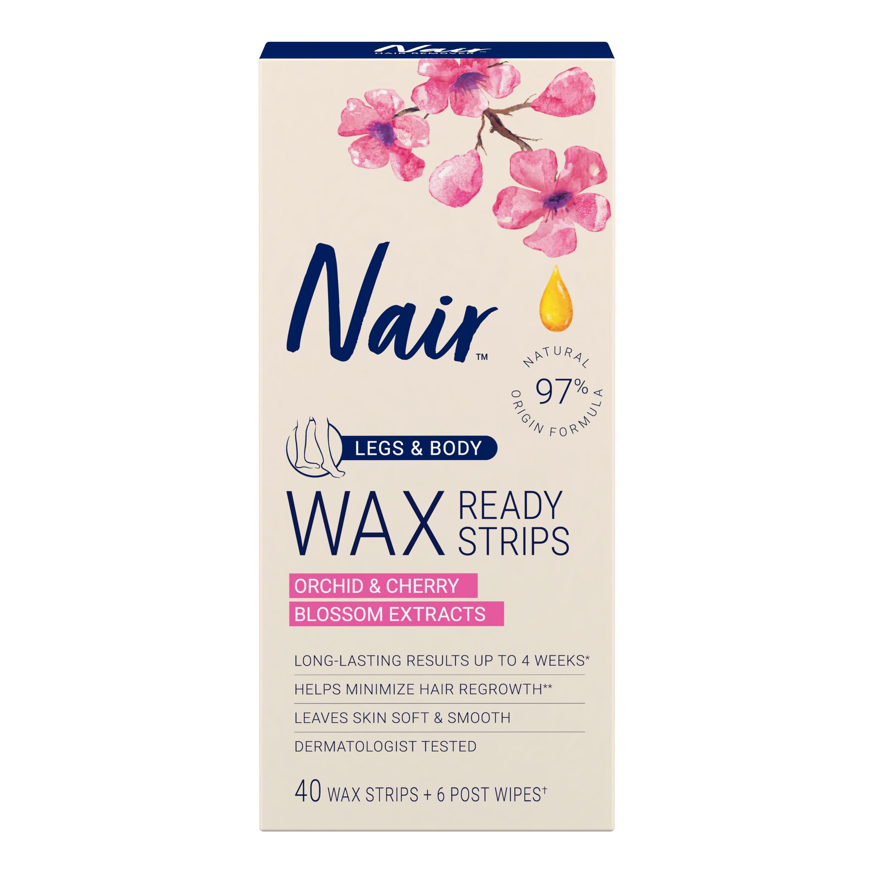 Nair, Nair Wax Ready Strips for Legs & Body