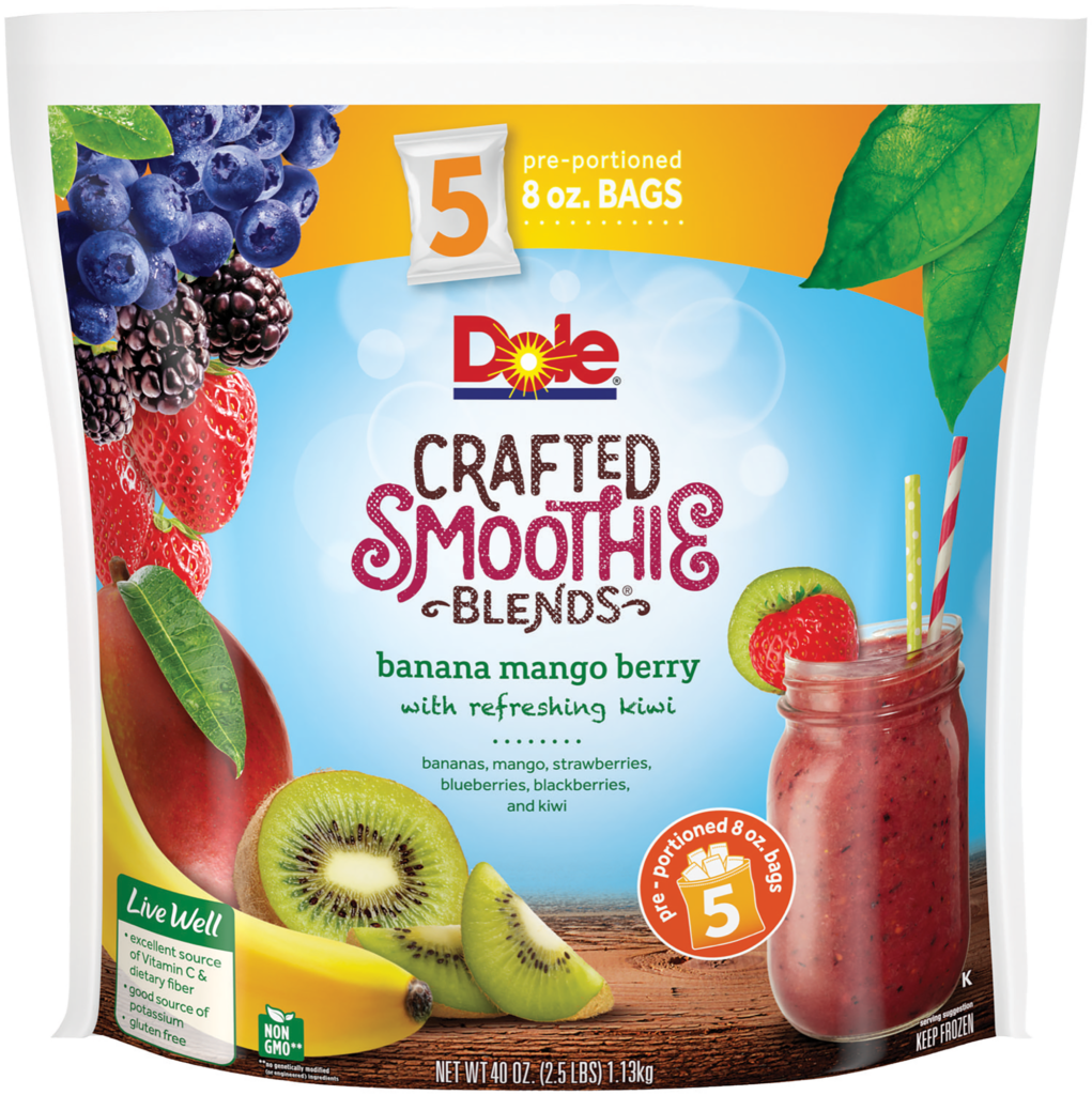 Dole Crafted Smoothie Blends, Strawberry Watermelon (5 ct., 8 oz