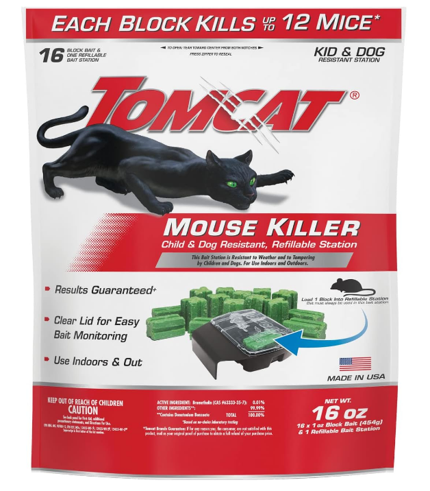 Tomcat Mouse Killer Child and Dog Resistant, Disposable Station