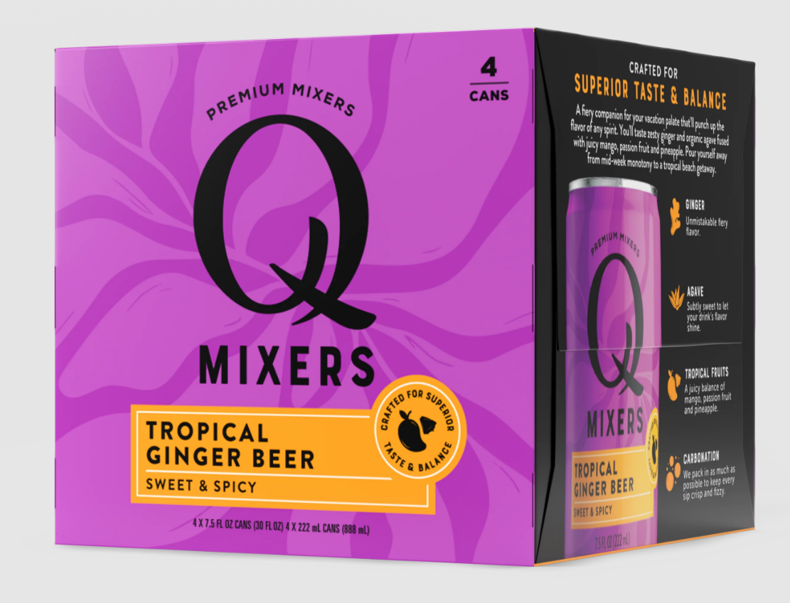 Q Mixers Sparkling Grapefruit, Premium Cocktail Mixer with Real Ingredients, 7.5 fl oz (Pack of 24)