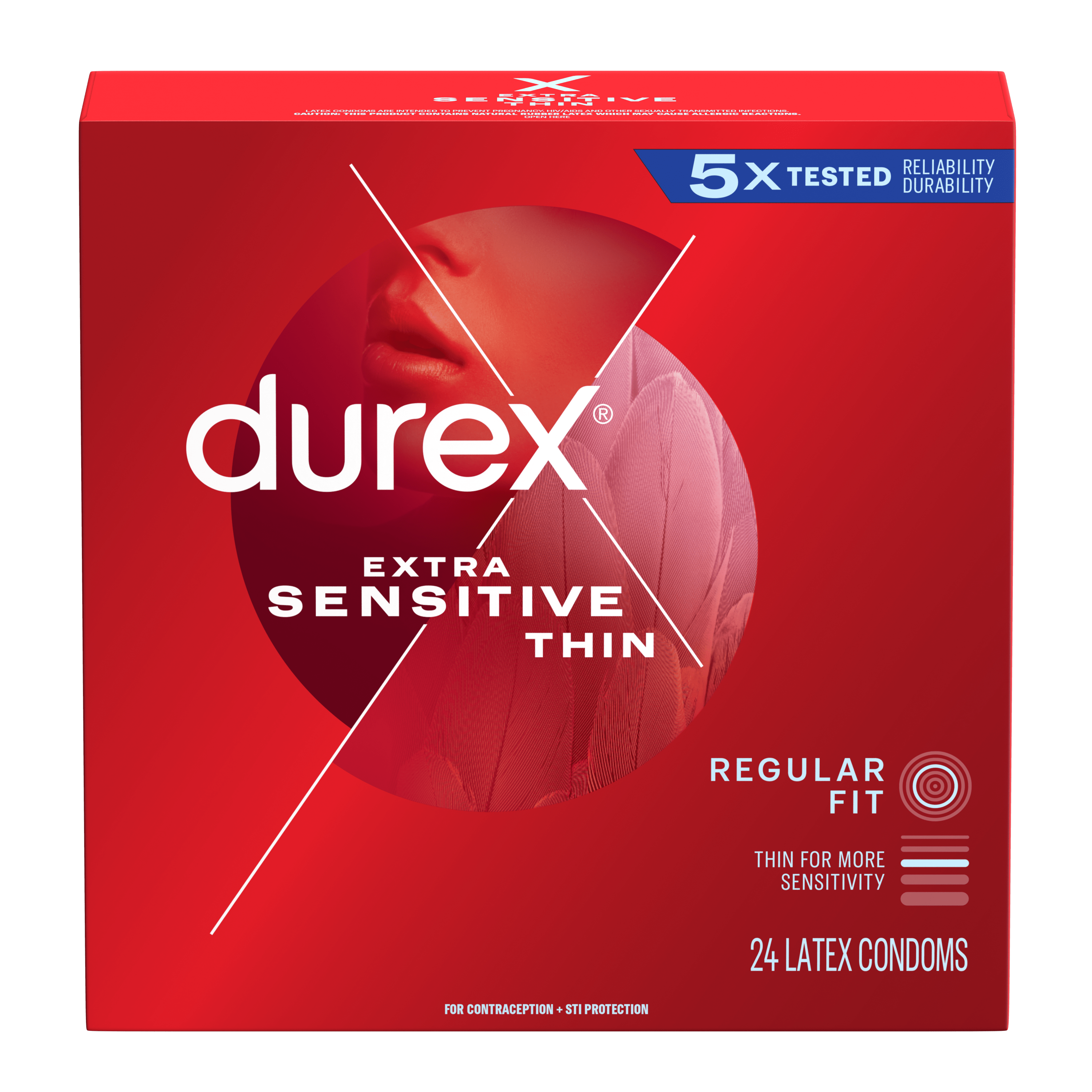 Durex Invisible XL - Ultra-Thin Latex Condoms with Silicone Lubricant,  larger (wider), 12 pcs.