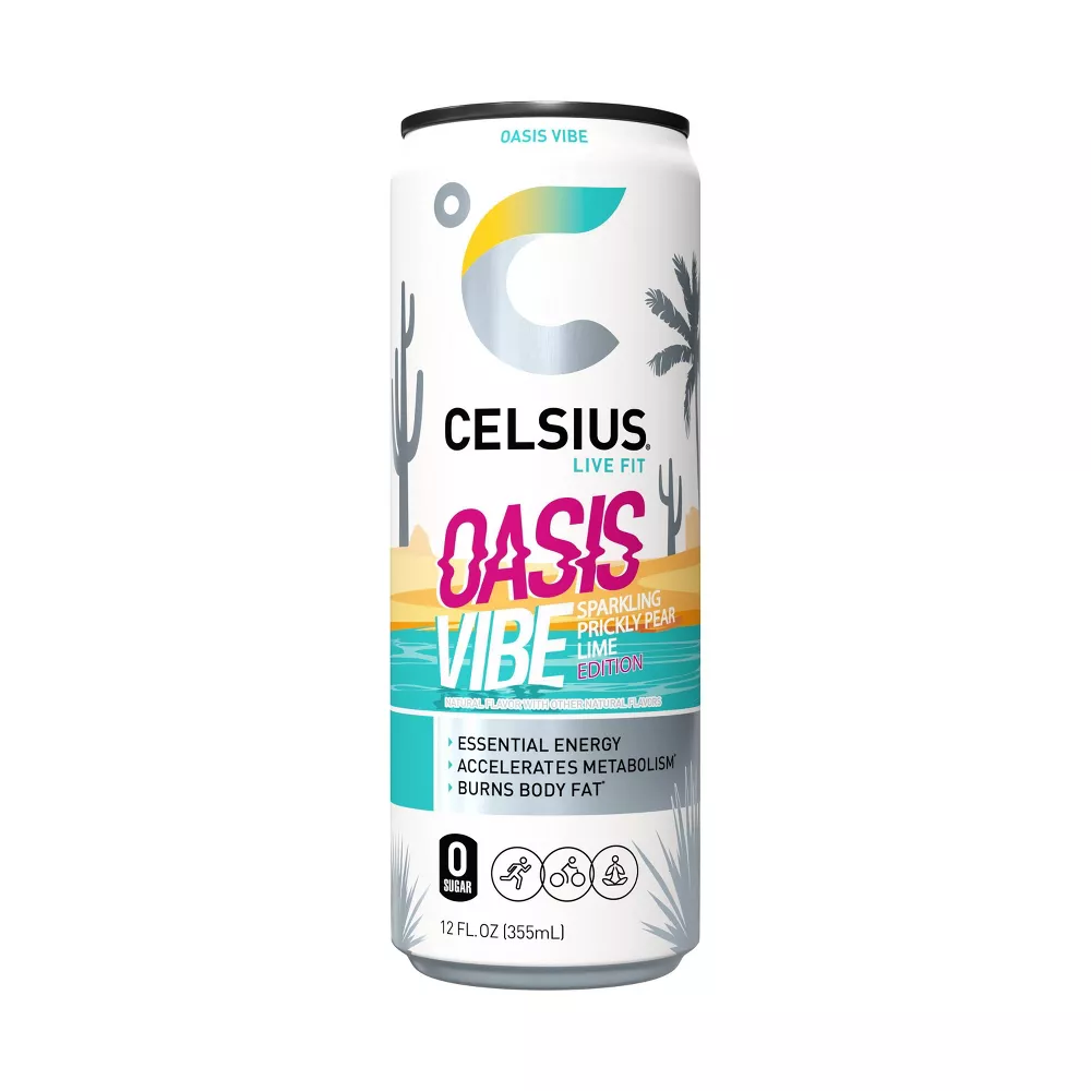 CELSIUS Sparkling Cosmic Vibe, Functional Essential Energy Drink 12 Fl Oz  (Pa